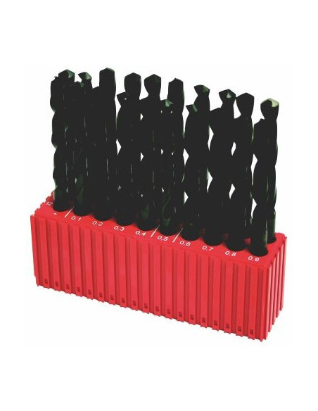 Set of drill bits, 20 pcs, MODUL 12.00-13.90x0.1 mm ČSN 221121RNHSS passiv.