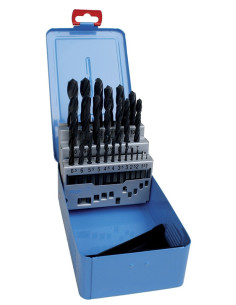 Set of drill bits, 25 pcs, 1.00-13.00x0.5 mm ČSN 221121RNHSS passivated