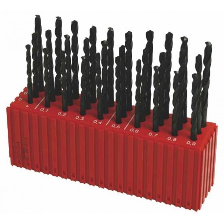 Set of drill bits, 30 pcs, MODUL 5.00-7.90x0.1 mm ČSN 221121RNHSS passiv.