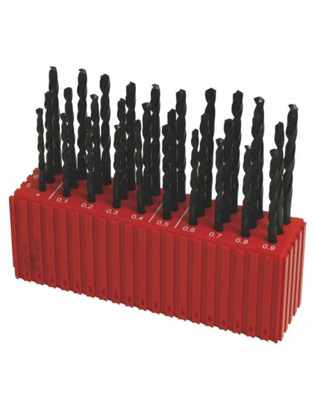 Set of drill bits, 30 pcs, MODUL 5.00-7.90x0.1 mm ČSN 221121RNHSS passiv.