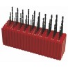 Set of drill bits, 40 pcs, MODUL 1.00-4.90x0.1 mm ČSN 221121RNHSS passiv.