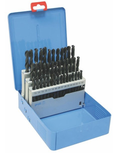 Set of drill bits, 41 pcs, 6.00-10.00x0.1 mm ČSN 221121RNHSS passivated, metal