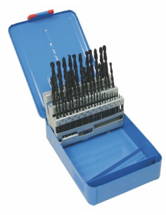 Set of drill bits, 50 pcs, 1.00-5.90x0.1 mm ČSN 221121RNHSS passivated, metal