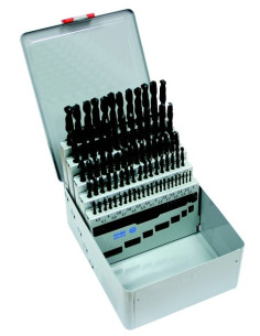 Set of drill bits, 81 pcs, 2.00-10.00x0.1 mm ČSN 221121RNHSS passivated