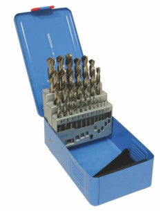 Set of drill bits, 25 pcs, , 1.00-13.00x0.5 mm DIN 338LNHSSCo5 polished
