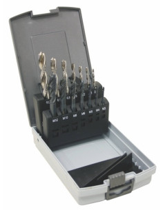 Set of drill bits CZ002 and taps for blind holes DIN371(2090)+DIN376(4090)