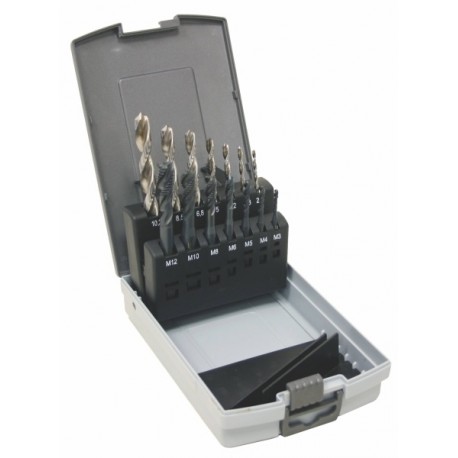 Set of drill bits CZ002 and taps for blind holes DIN371(2090)+DIN376(4090)