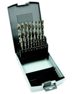 Set of drill bits, 19 pcs, 1.00-10.00x0.5 mm S338RCZ002HSS, plastic