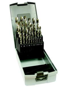 Set of drill bits, 25 pcs, 1.00-13.00x0.5 mm S338RCZ002HSS, plastic