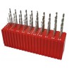 Set of drill bits, 40 pcs, MODUL 1.00-4.90x0.1 mm CZ002 HSS, plastic