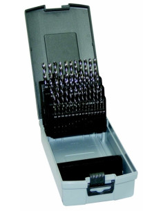 Set of drill bits, 51 pcs, 1.00-6.00x0.1 mm S338RCZ002HSS