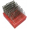 Set of drill bits, 130 pcs, MODUL 01.00-13.90x0.1 mm CZ004 HSSCo5, plastic