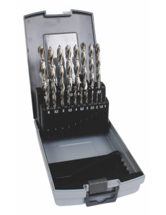 Set of drill bits, 19 pcs, 1.00-10.00x0.5 mm S338RCZ004HSSCo5