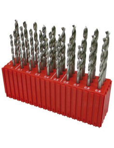 Set of drill bits, 30 pcs, MODUL 5.00-7.90x0.1 mm CZ004 HSSCo5, plastic