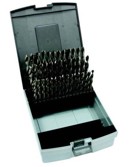 Set of drill bits, 41 pcs, 6.00-10.00x0.1 mm S338RCZ004HSSCo5, plastic