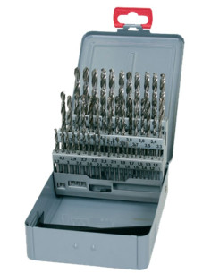 Set of drill bits, 50 pcs, 1.00-5.90x0.1 mm DIN338RNHSS polished, metal