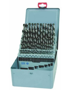 Set of drill bits, 81 pcs, 2.00-10.00x0.1 mm DIN338RNHSS polished, metal