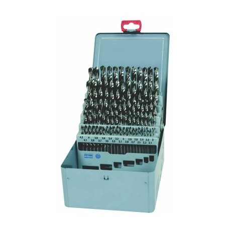 Set of drill bits, 81 pcs, 2.00-10.00x0.1 mm DIN338RNHSS polished, metal