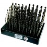 Set of drill bits, 91 pcs, 1.00-10.00x0.1 mm DIN 338RNHSS polished, plastic stand