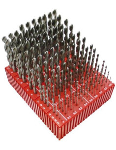 Set of drill bits DIN338RTiHSSCo5 130 pcs 1,00-13,90x0,1 mm MODUL