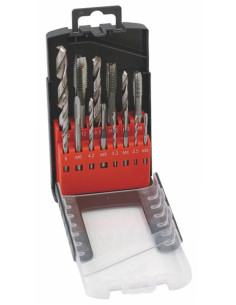 Set of drill and tap bits, 14 pcs, M3-M12 DIN338RTiHSSCo, PN8/1371(102)a8/1376(105)