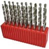 Set of drill bits, 20 pcs, MODUL 8.00-9.90x0.1 mm DIN338RTi HSSCo5, plastic