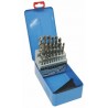 Set of drill bits, 25 pcs, 1.00-13.00x0.5 mm DIN 338RTiHSSCo, polished, metal