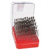 Set of drill bits, 91 pcs, 1.00-10.00x0.1 mm DIN 338RTiHSSCo5 polished, plastic-plastic stand