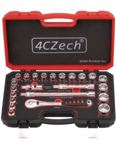 1/2″ 23-piece toolset 8-32mm + socket wrench, 72 teeth