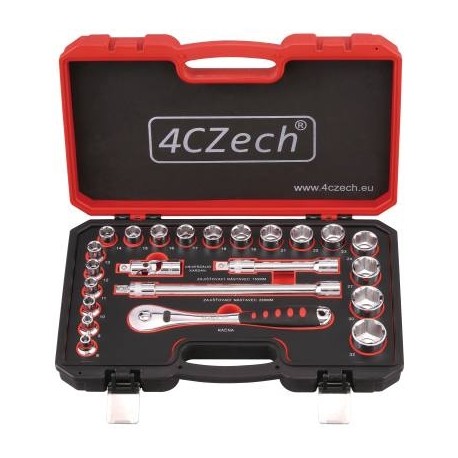 1/2″ 23-piece toolset 8-32mm + socket wrench, 72 teeth