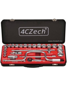 1/2″ 26-piece toolset 12-32mm + socket wrench, 72 teeth