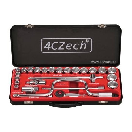 1/2″ 26-piece toolset 12-32mm + socket wrench, 72 teeth