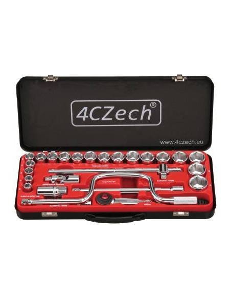 1/2″ 26-piece toolset 12-32mm + socket wrench, 72 teeth