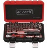 1/4″ 42-piece toolset 4-14 mm + socket wrench, 72 teeth