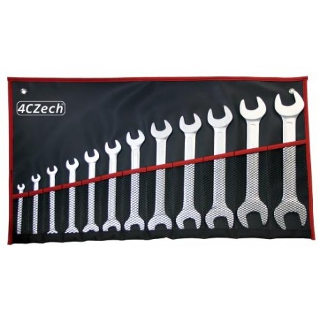 12-piece spanner set DIN 3110, vinyl case (6×7-30×32 mm)