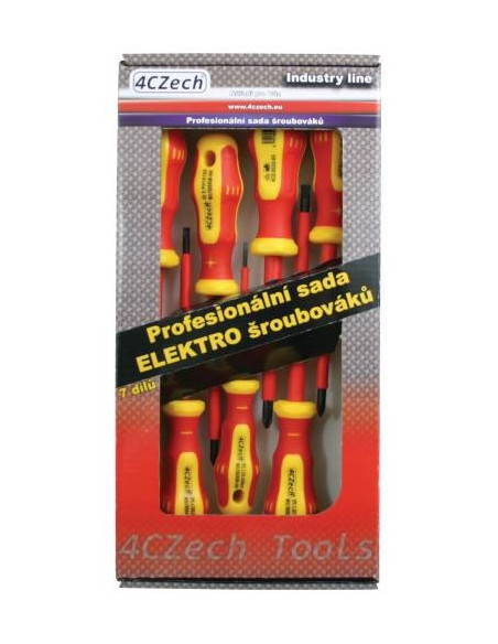 Set of screwdrivers 1,000 V PL, PH, PZ, 7 pcs, S line ELEKTRO in cardboard box