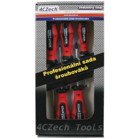 Set of screwdrivers PL, PZ, 5 pcs, profi, cardboard box