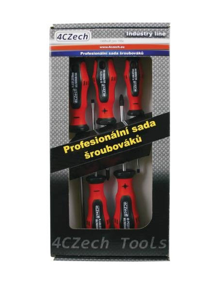 Set of screwdrivers PL, PZ, 5 pcs, profi, cardboard box
