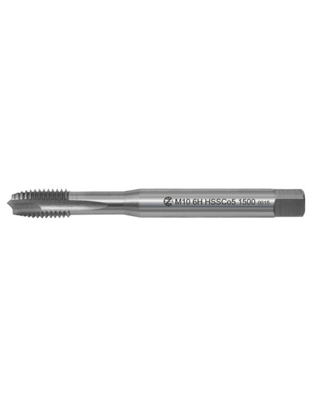 Machine tap M2x0.4 ISO2 HSSCo5 DIN 371 B