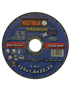 Cutting disk 125x1.6x22 for steel and stainless steel 50 pcs per pack PREMIUM