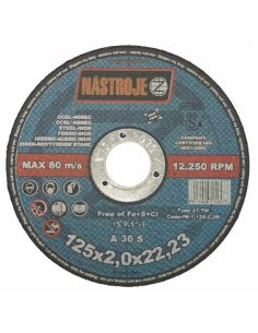 Cutting disk 125x2.0x22 for steel and stainless steel 50 pcs per pack