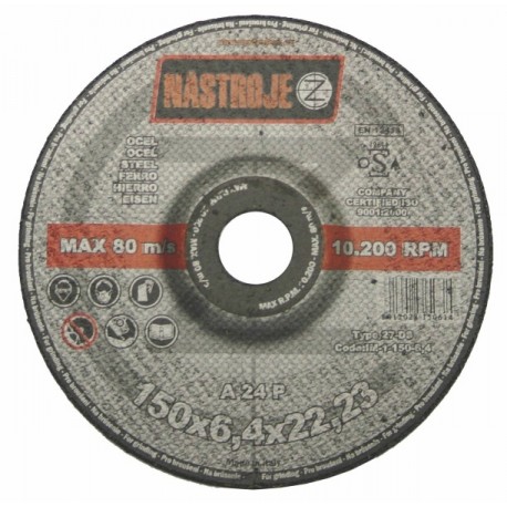 Grinder disk 150x6.4x22 for steel 25 pcs per package