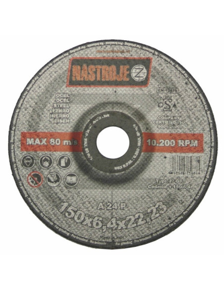 Grinder disk 150x6.4x22 for steel 25 pcs per package