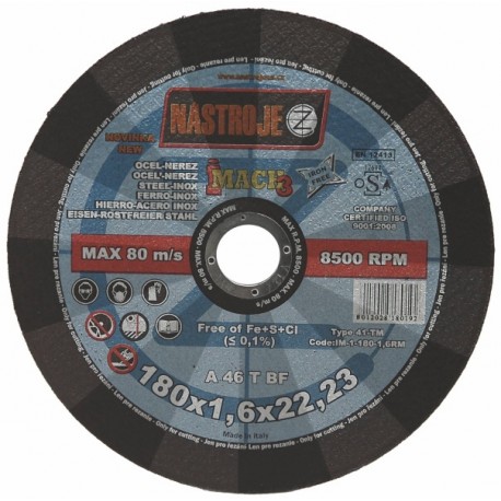 Cutting disk 180x1.6x22 iMACH3 for steel and stainless steel 100 pcs per pack