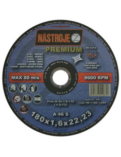 Cutting disk 180x1.6x22 for steel and stainless steel 100 pcs per pack PREMIUM
