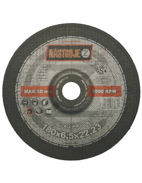 Grinder disk 180x6.5x22 for steel 25 pcs per package