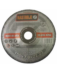 Depressed centre grinding wheel 180x7.0x22 A24 P Type 28 for steel 25 pcs per pack