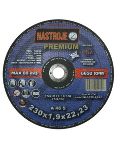 Cutting disk 230x1.9x22 for steel and stainless steel 50 pcs per pack PREMIUM