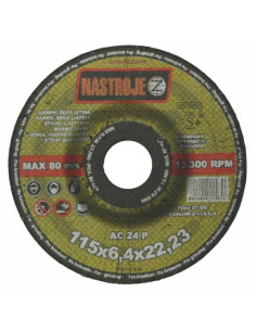 Grinder disk 115x6.4x22 for stone and cast iron C24P 25 pcs per package