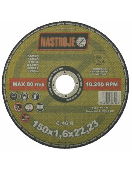 Cutting disk 150x1.6x22 for stone 100 pcs per pack